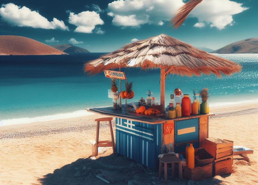 Juice Bar på grekisk Ö